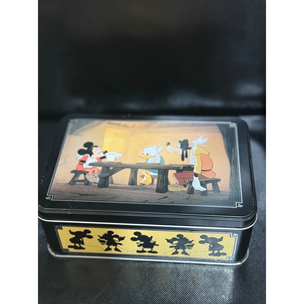 Vintage Disney Mickey Mouse Donald Duck Goofy Tin‎ Metal Container Collector Box